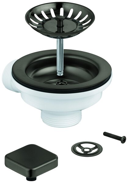 Scarico eccentrico Grohe 40400 per lavelli da cucina 1 vasca finitura grafite dura