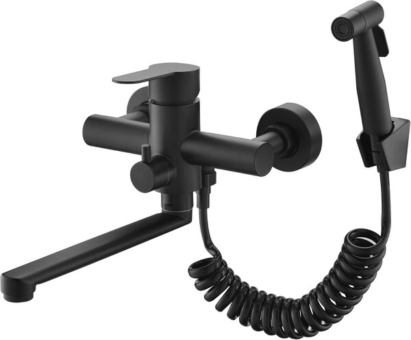 Miscelatore da cucina con doccetta, in acciaio inossidabile, altezza da 135 a 170 mm