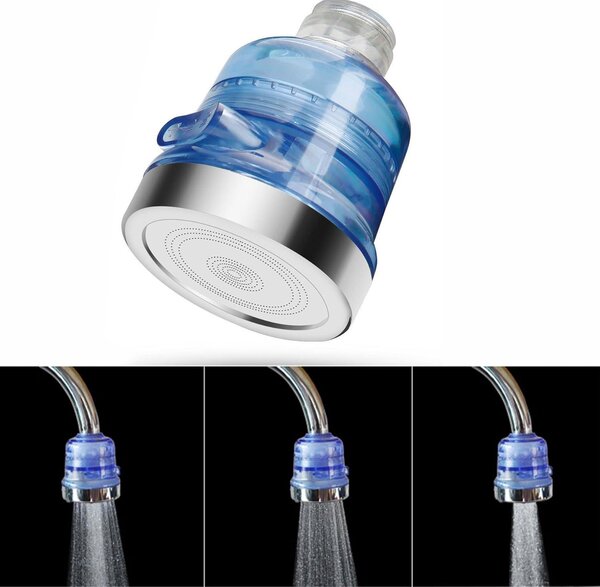 Filtro per rubinetto da cucina, regolabile, anti-gocciolamento, per acqua filtrata, confezione singola, ideale per la cucina