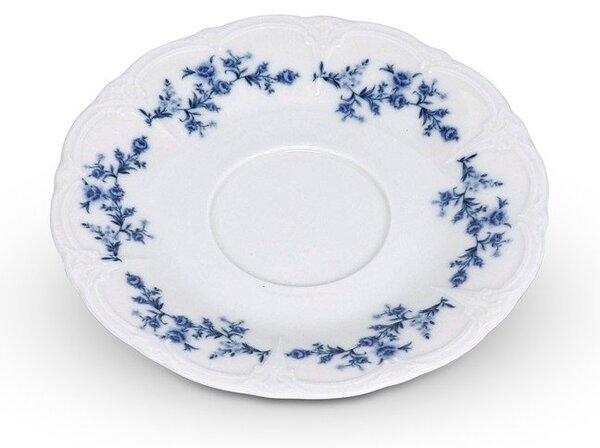 Piattino bianco/blu in porcellana ø 16,5 cm Retro – BonBistro
