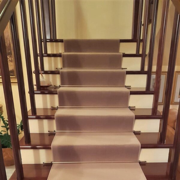 Tappeto guida runner Rapid bordato a filo Beige 5 mt 67 cm