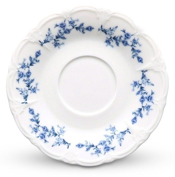 Piattino bianco/blu in porcellana ø 16,5 cm Retro – BonBistro