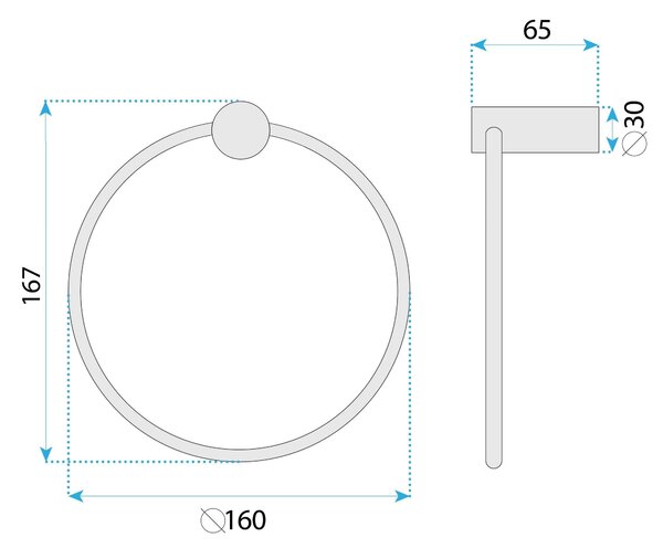 Appendino da bagno Ring 64106 SOLO Titan