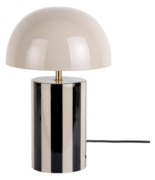 Lampada da tavolo nera/grigio tortora in metallo (altezza totale 34 cm) Rayado – Leitmotiv