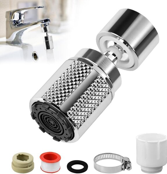 Prolunga flessibile per rubinetto da cucina, facile da installare, compatibile con diversi tipi di rubinetti, confezione singola