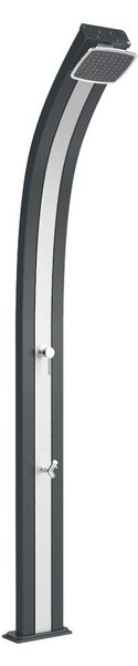 Doccia da Esterno Giardino Miscelatore e Lavapiedi Arkema Spring Fascia Inox Grigio Antracite