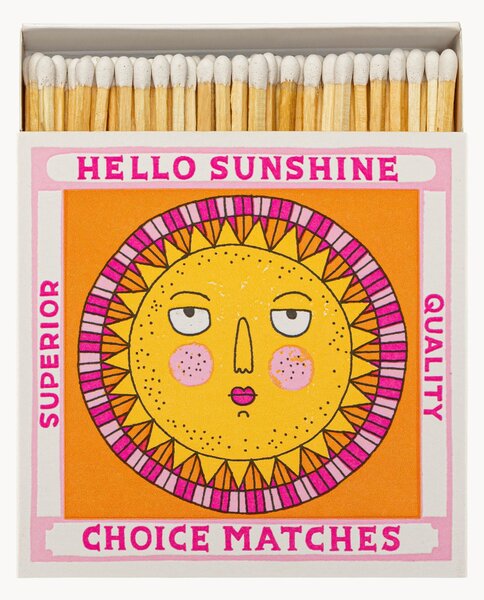 Scatola di fiammiferi di design Hello Sunshine