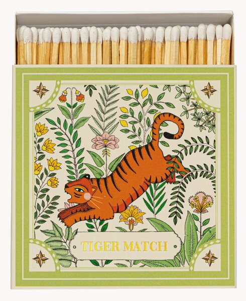 Scatola di fiammiferi di design Green Tiger