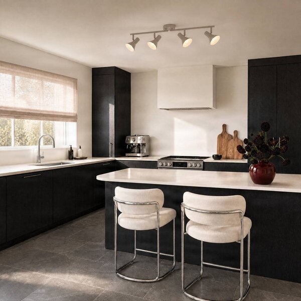 Faretto a soffitto Milia NOLA, dimmerabile, Crema / Ambra, Soggiorno / Sala da pranzo, Metallo, Plafoniera