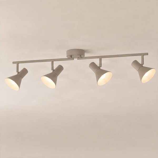 Faretto a soffitto Milia NOLA, dimmerabile, Crema / Ambra, Soggiorno / Sala da pranzo, Metallo, Plafoniera