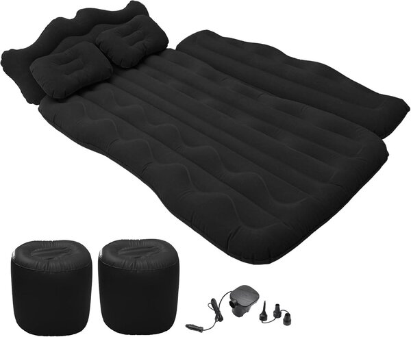 Materasso gonfiabile a forma di auto, dimensioni 170x110 cm, con pompa, ideale per SUV e viaggi