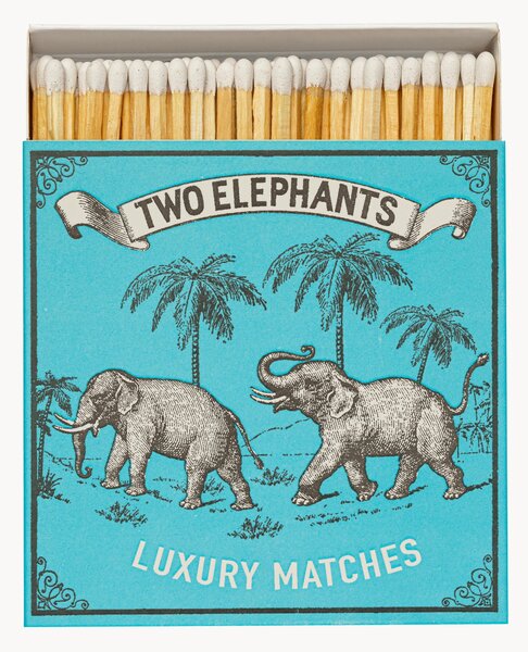 Scatola di fiammiferi di design Two Elephants