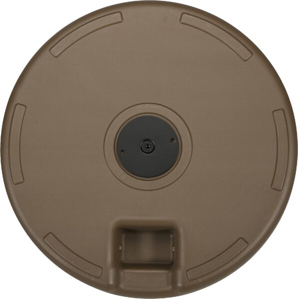 VivaGarden Base per Ombrellone con 2 Manopole Incorporate in HDPE e Acciaio 51x36 cm colore Marrone/Nero