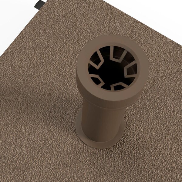 VivaGarden Base per Ombrellone con Ruote Riempibile fino a 20 kg per Pali da 22-38 mm 45x45x39 cm colore Marrone