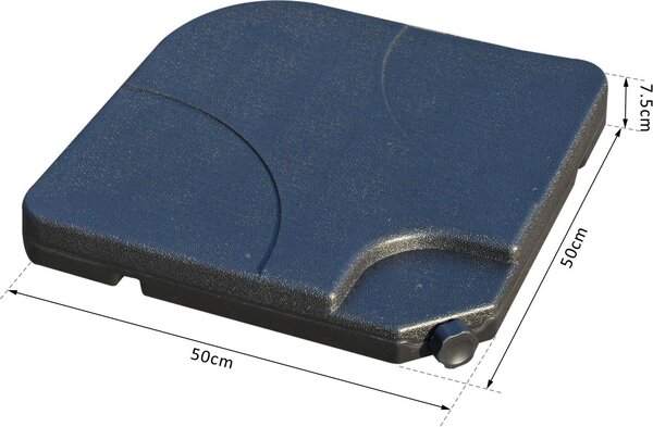 VivaGarden Base per Ombrellone da Esterno in Plastica 50x50x7.5 cm
