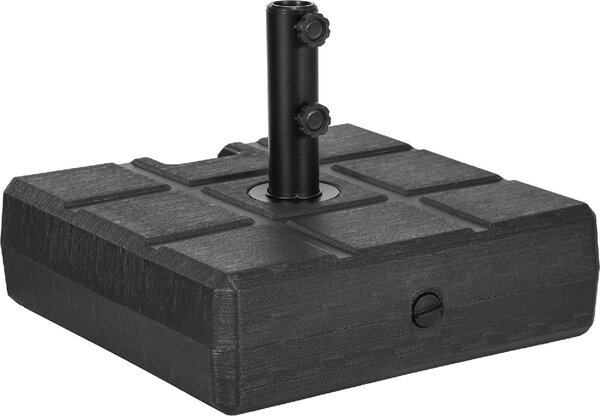 VivaGarden Base per Ombrellone da Giardino 3.5 m con Maniglie in HDPE e Acciaio 49x49x36.5 cm colore Nero