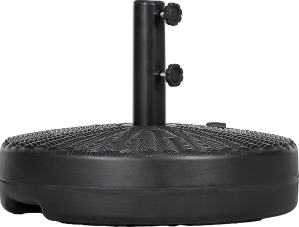 VivaGarden Base per Ombrellone da Giardino 3 m con Maniglie Incorporate in HDPE e Acciaio 51x36 cm colore Nero