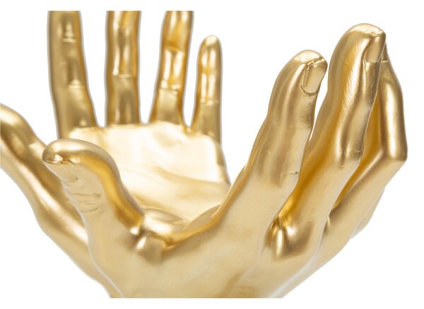 Mani Giunte Dorata Statuetta Dimensioni 25x15xh 24 cm in resina decorata a mano colore Oro Lucido