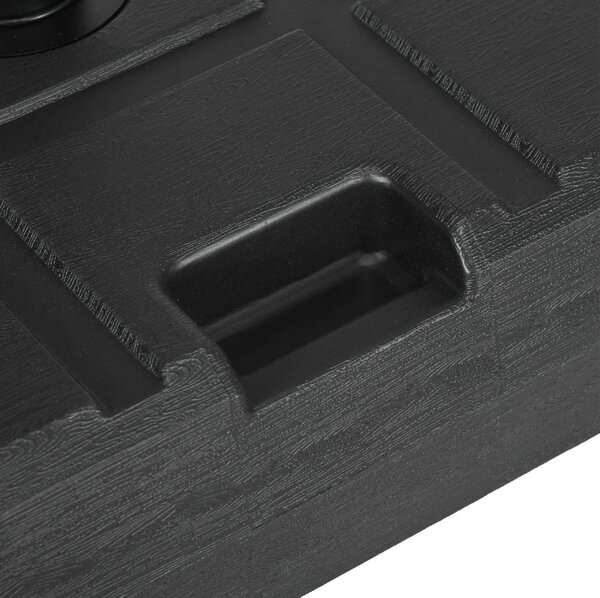 VivaGarden Base per Ombrellone da Giardino 3.5 m con Maniglie in HDPE e Acciaio 49x49x36.5 cm colore Nero