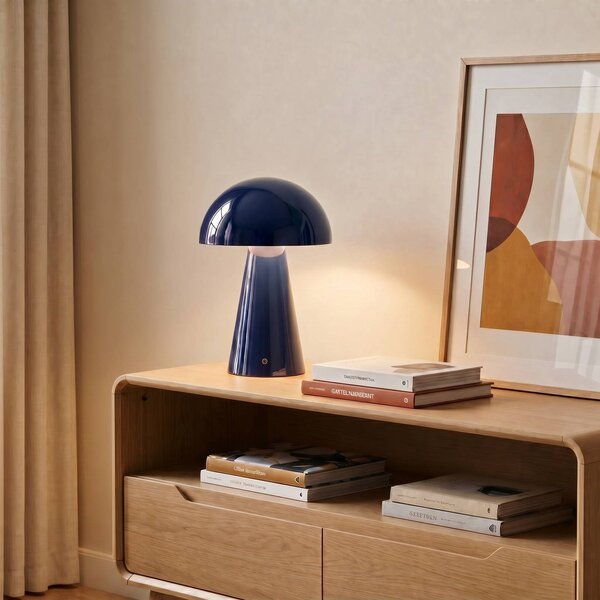 Lampada da tavolo a LED Nevijo Lindby, dimmerabile, Blu, Soggiorno / Sala da pranzo, Metallo, Moderno, Lampada da tavolo LED