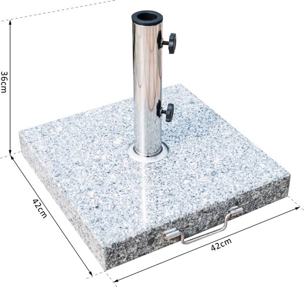 VivaGarden Base per Ombrellone da Giardino in Marmo 29 Kg 42x42x36 cm