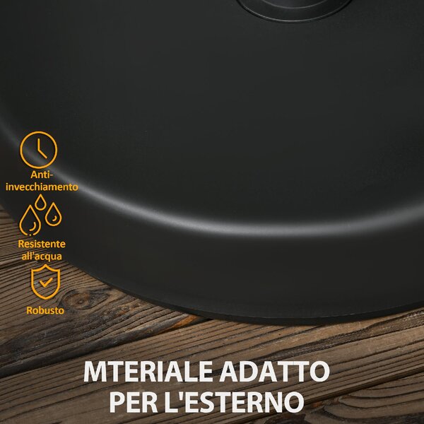 VivaGarden Base per Ombrellone da Giardino in Plastica PP max 18kg di Peso 45x33 cm Nero