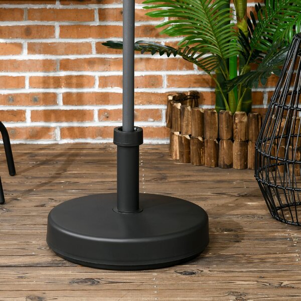 VivaGarden Base per Ombrellone da Giardino in Plastica PP max 18kg di Peso 45x33 cm Nero