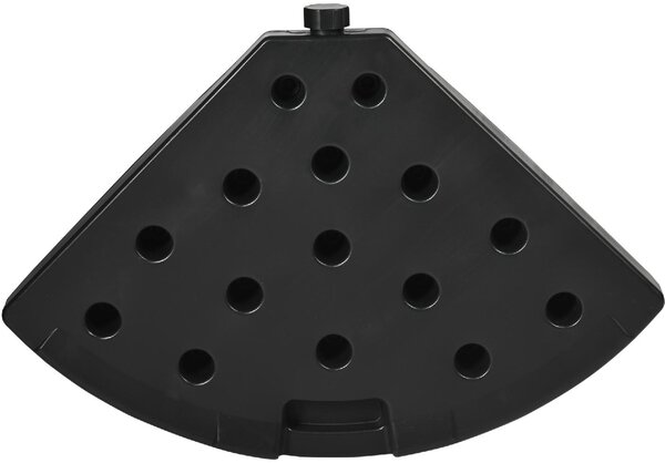 VivaGarden Base per Ombrellone da Giardino a Braccio da 4 Pezzi Riempibili con Acqua e Sabbia 100x8 cm Nero