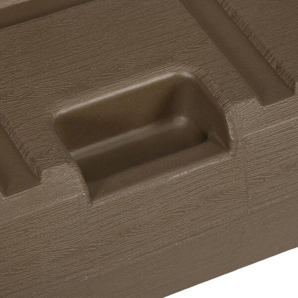 VivaGarden Base per Ombrellone da Giardino Riempibile con Maniglia in HDPE e Acciaio 49x49x36.5 cm colore Marrone