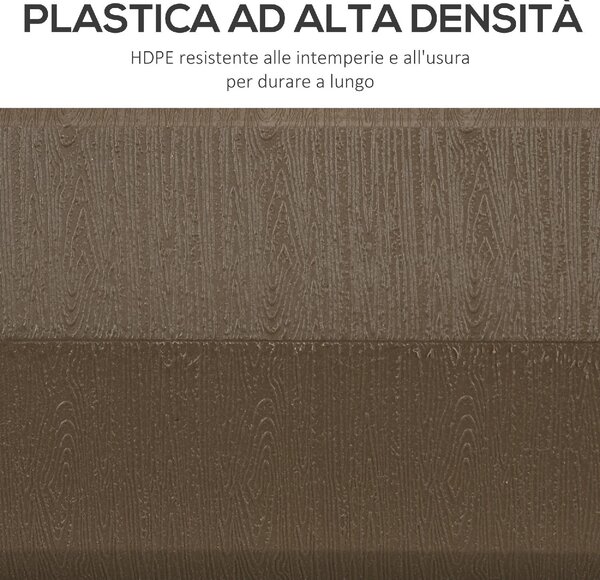 VivaGarden Base per Ombrellone da Giardino Riempibile con Maniglia in HDPE e Acciaio 49x49x36.5 cm colore Marrone