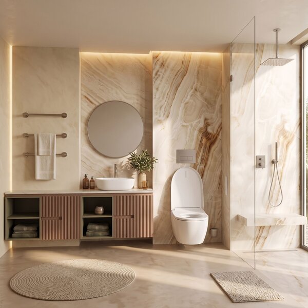 Vaso WC sospeso REA Carlo Mini Tornado Mocca Matt