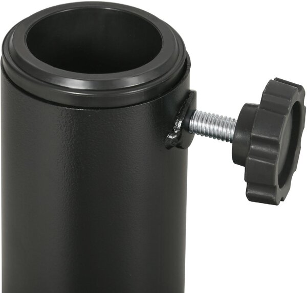 VivaGarden Base per Ombrellone da Giardino Rotonda Effetto Rattan 45cm Peso da 9.5kg Nero