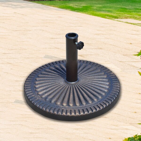 VivaGarden Base per Ombrellone in Resina Motivo Floreale 3.8-4.8 cm con Manopola 15 Kg