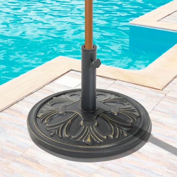 VivaGarden Base per Ombrellone Regolabile 13 Kg in Cemento e Bronzo 48 cm