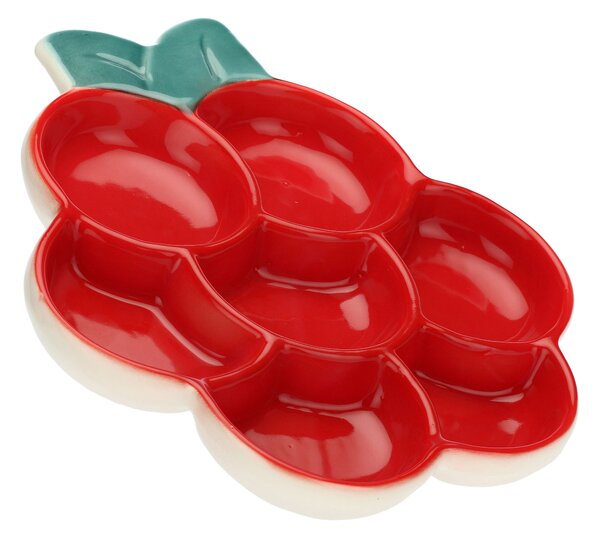 Antipastiera a forma di lampone "Frutti rossi" in ceramica