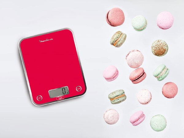 Moulinex Bilancia da Cucina Digitale Elettronica Capacit 5 kg Display LCD colore Rosso - BN5003V0 Optiss