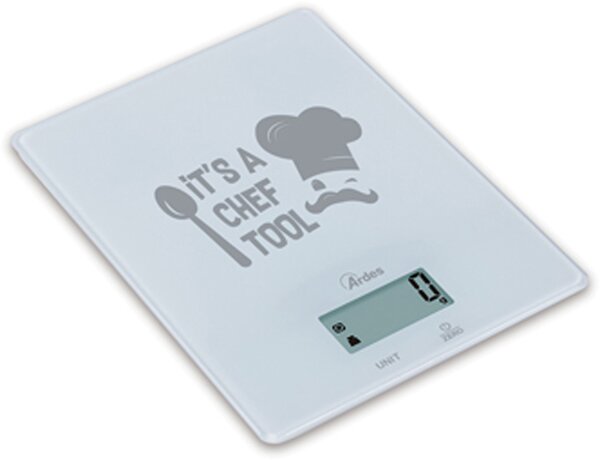 Ardes Bilancia da cucina Digitale Max 5 Kg Piano in vetro - AR1PA2V