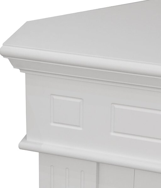 Divina Fire Camino Elettrico Caminetto da Terra ad Angolo FORD L110xP63xH102 colore Bianco - DF104413