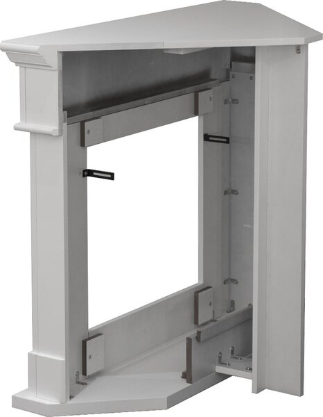 Divina Fire Camino Elettrico Caminetto da Terra ad Angolo FORD L110xP63xH102 colore Bianco - DF104413