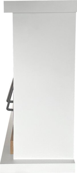 Divina Fire Camino a Bioetanolo Biocamino da Terra Stoccolma in Legno Bianco L75xP24xH68 cm - DF98686