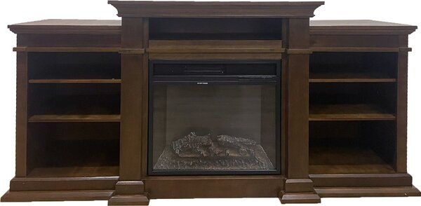 Divina Fire Camino elettrico caminetto da terra Biden in legno Noce 179x48x85 h - DF91415