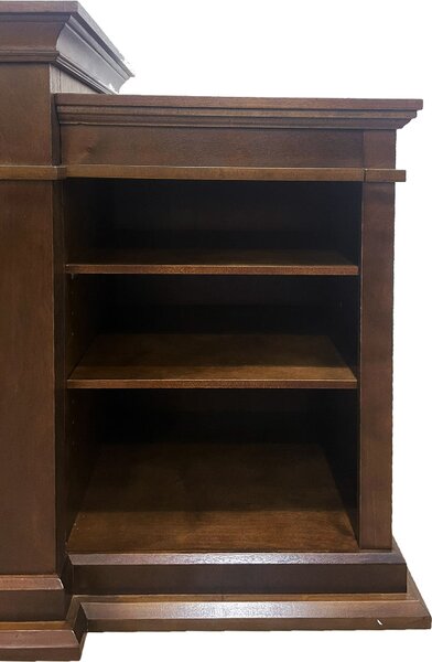Divina Fire Camino elettrico caminetto da terra Biden in legno Noce 179x48x85 h - DF91415