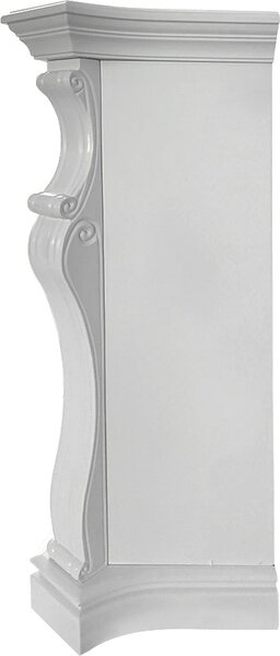Divina Fire Camino Elettrico Caminetto da Terra PARIGI in Legno L123xP39xH100 colore Bianco - DF104415