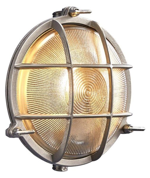Lampada da parete per esterni IP 64 NORDLUX Polperro, Variante: Ø 195 mm x 93 mm, nichel
