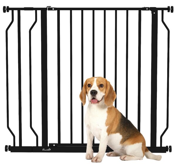 AllMyPets Cancelletto per Cani Estensibile 75-95 cm in Acciaio e ABS 75-95x76 cm colore Nero - R375BK