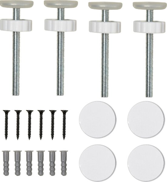 AllMyPets Cancelletto di Sicurezza per Cani in Acciaio e ABS Estensibile 75-115 cm per Scale e Porte colore Bianco - V01W20F