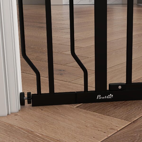 AllMyPets Cancelletto per Cani Estensibile 75-95 cm in Acciaio e ABS 75-95x76 cm colore Nero - R375BK