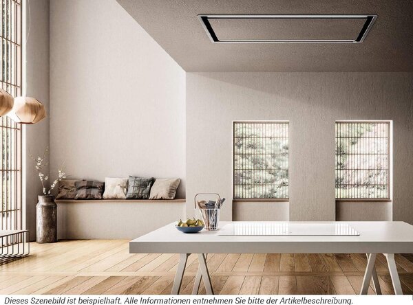 Elica Cappa Cucina Aspirante Incasso Soffitto Larghezza 100 cm colore Pannellabile + cornice Inox - PRF0147726B ILLUSION H16 PAINT/A/100 Illusion
