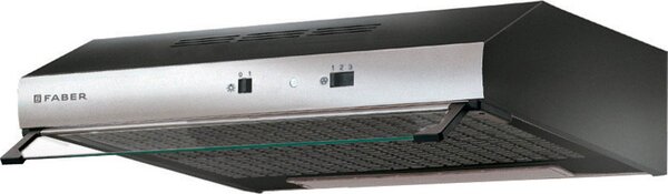 Faber Cappa Cucina Aspirante Sottopensile da Incasso Larghezza 90 cm con Frontalino in Vetro colore Inox (Corpo Nero) - 300.0557.493 TCH04 SS19A 74