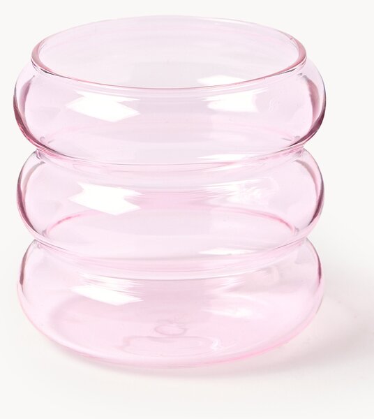 Set di 4 bicchieri piccoli in vetro soffiato borosilicato Bubbly